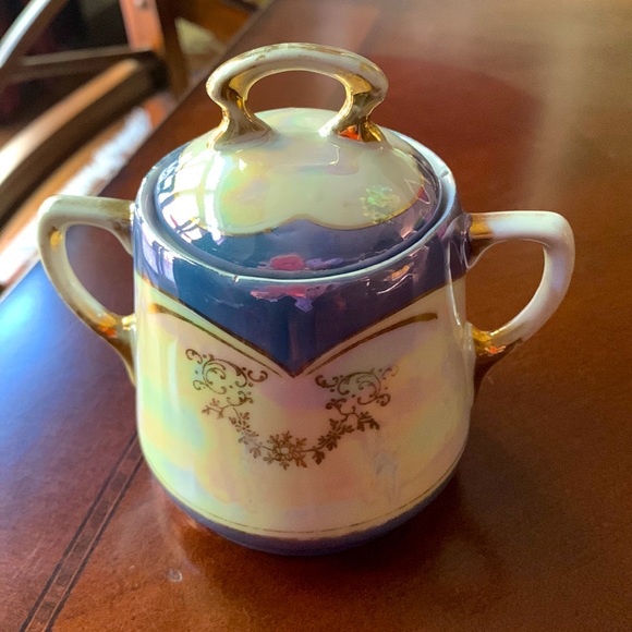 Lustreware sugar bowl. Very sweet. No damage. Crèmer vintage. No damage. Antique - Picture 1 of 8